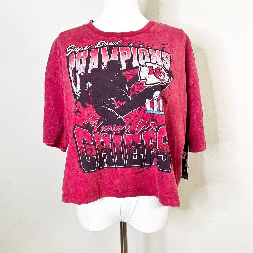 New Era T-Shirt Super Bowl LIV Champions Womens Size XL Red KC Chiefs Kansas NEW